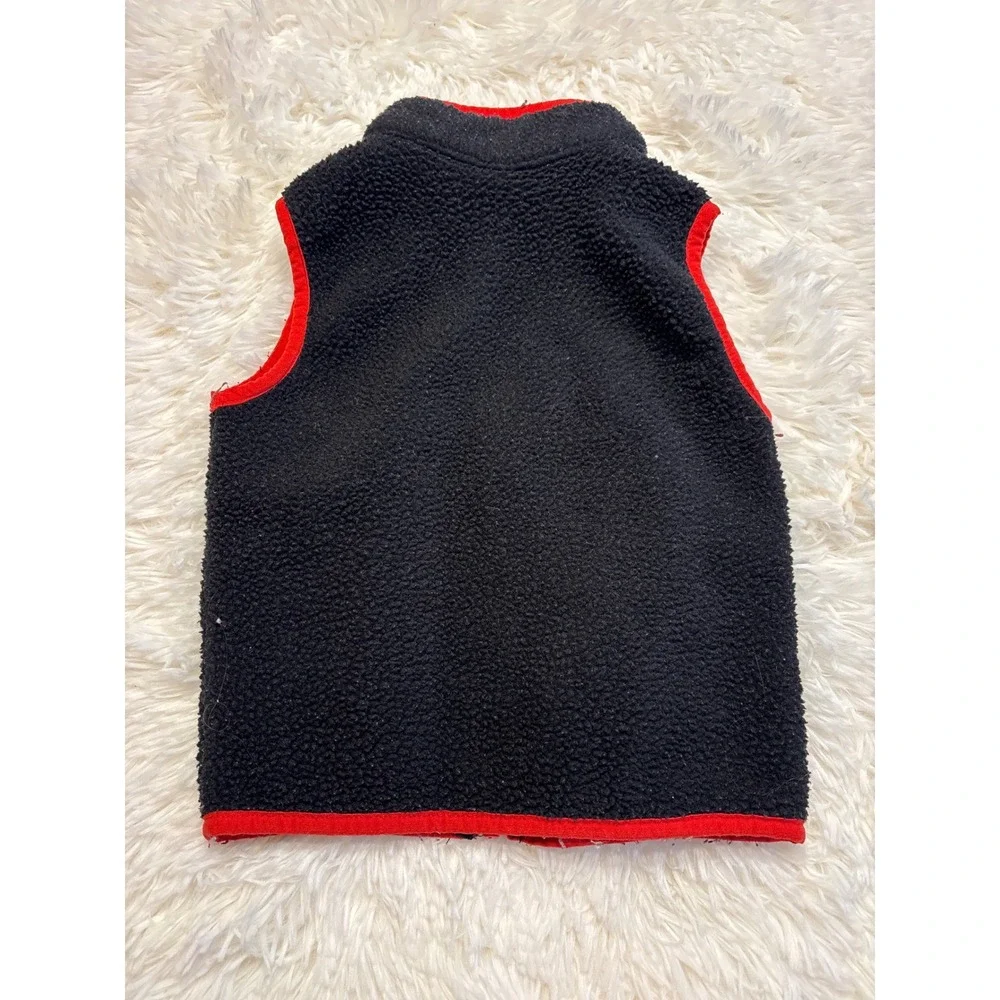 Puma Kids 3 Piece Set Sherpa Fleece Vest Red Long Sleeve Shirt Grey Joggers 3T